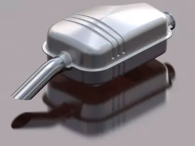 Rear muffler 3D model