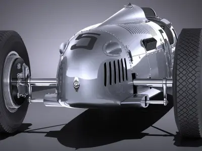 Auto Union Type C 1936 Race Car 3D model