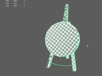 Target on easel 3D model