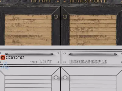 Home n People Loft interior Cabinet and Shelf 3D model