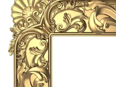 Carved Picture Frame 3D model