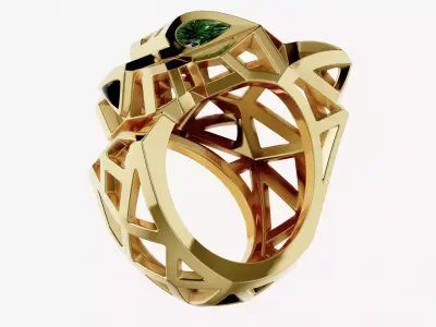 FELINE - RING - SIDE FINGER OPENING 3D print model