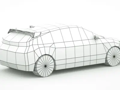 Hyundai Veloster N 2019 Low-poly 3D model