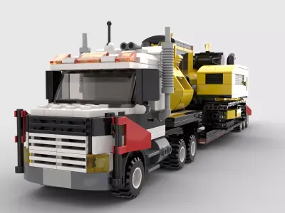 crawler crane transport crawler crane transport  3D model