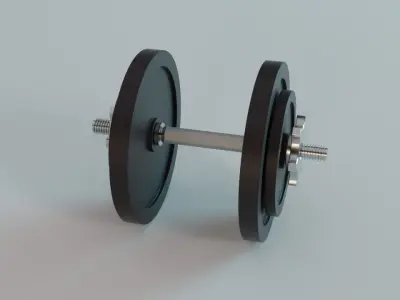 Adjustable Dumbbell - 16 Kg - Gym Equipment Low-poly 3D model