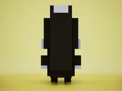 Voxel - Skunk Low-poly 3D model