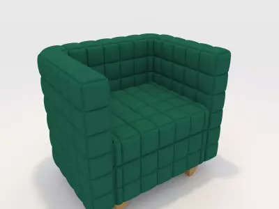 Sofa 1 Seater 7 3D model
