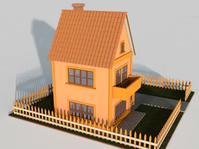 Cartoon House 3D model