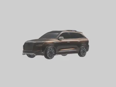 Luxury SUV with Panoramic Roof model Low-poly 3D model
