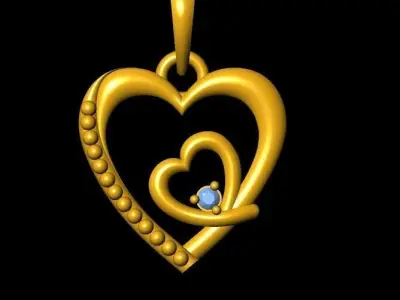 Pendant Necklace 3D print model 3