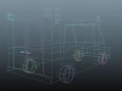 Lowpoly Ambulance Free low-poly 3D model