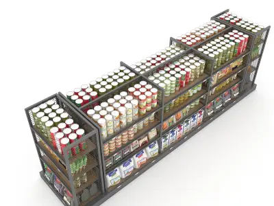 canned food 3D Low-poly 3D model