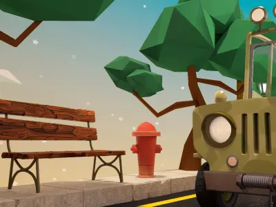 Cartoon Jeep 3D model