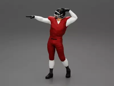 Rugby player celebrates 3D print model