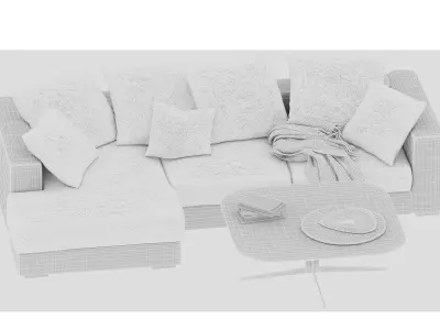 Cloud Modular Sofa Model 3D model