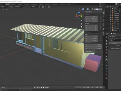 Lowpoly house Free 3D model