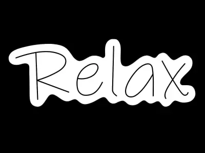 Relax Neon Sign 3D model