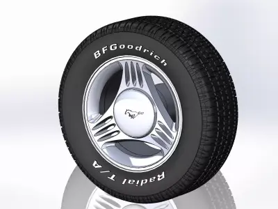 Wheels for scale model Mustang Mk4 1995 15inch 3D print model