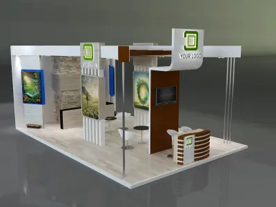 Booth Exhibition Stand a233b 3D model