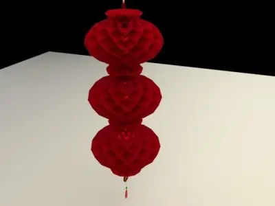 Chinese Honeycomb Red lantern 3D model