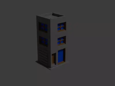 low poli house Free 3D model