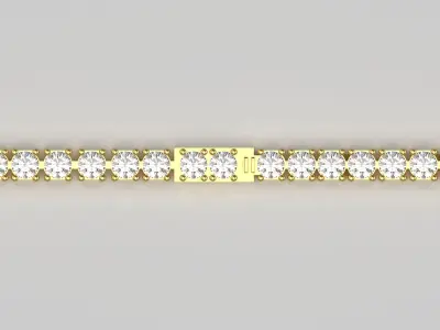 Classic tennis bracelet with diamonds model bg0022 3D print model