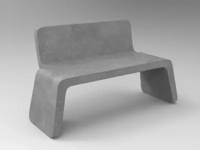 Vari Bench Low-poly 3D model