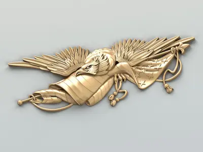 Coat of arms American Eagle 3D model