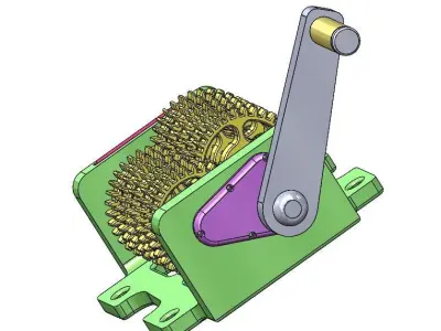 POWERFUL GEAR BOX 3D print model