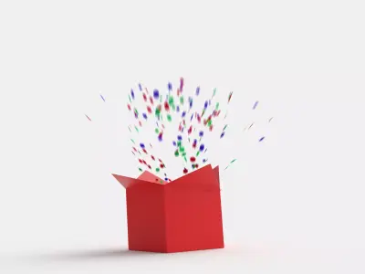 Animated Present Box 3D model