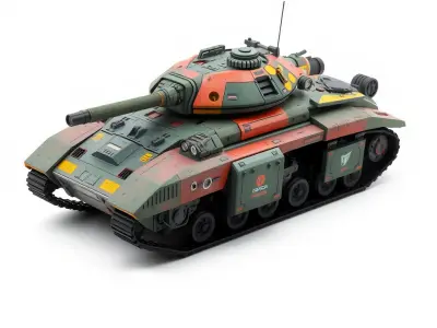 Futuristic Tank D Model Pack Low-poly 3D model