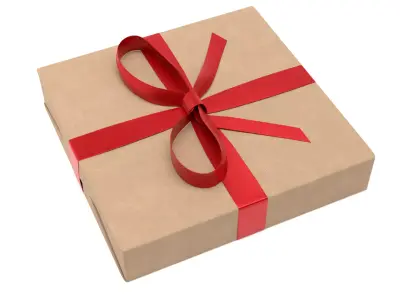 Wrapped Gift Box PBR 12 3D model