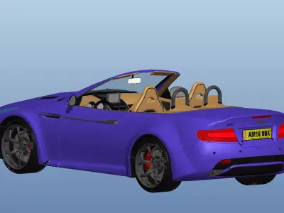 Aston Martin convertible sports car 3D model