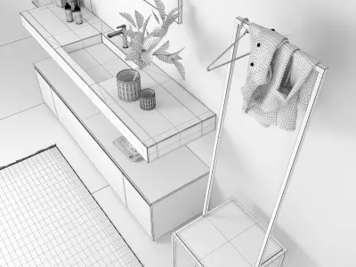 Bathroom furniture set Arcom Escape 5 3D model