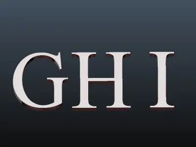 Times New Roman Font 3D print model