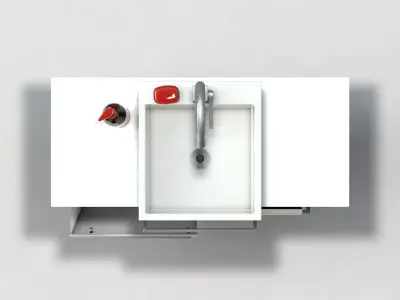 Bathroom Sink and Cabinet 3D model