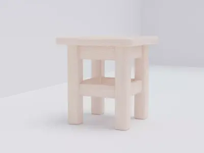 stool Low-poly 3D model