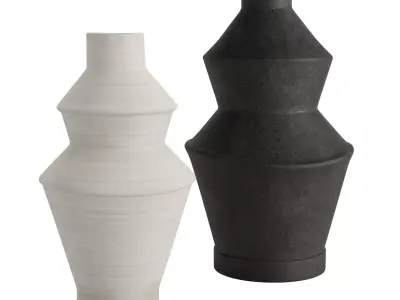 Angle Ceramic Vases 3D model