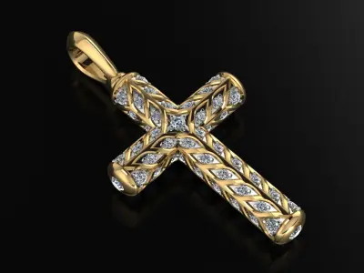 Cross 3DM STL OBJ model for 3D printing and CNC 3D print model