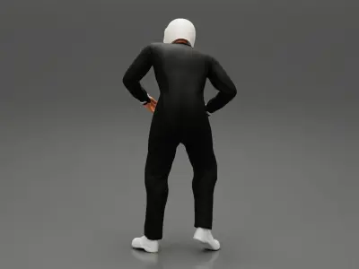 Driver walking and carrying pose 3D print model