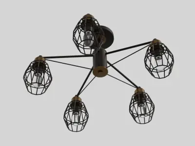 Dark chandelier 3D model
