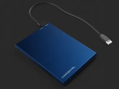 Generic External Hard Drive Storage - GameReady Low-poly 3D model