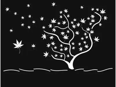 THE MAPLE STAR for laser cnc cutting wall hanging 3D print model