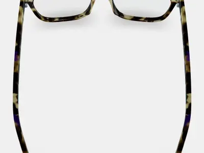 Welty Low Bridge Fit Eyeglasses in Violet Magnolia 3D model