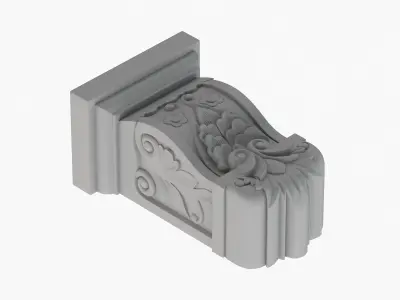 Scroll Corbel 14 3D model
