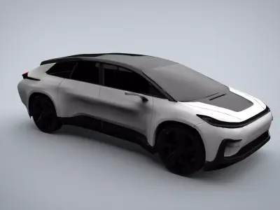 Faraday Future FF 91 Low-poly 3D model
