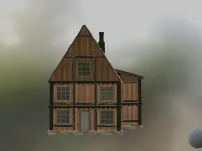 4K Quality AAA NEXT GEN game-ready model of town house 3D model