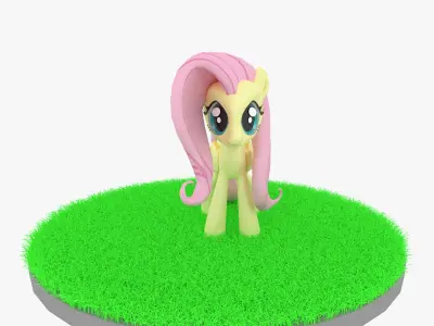 Cartoon Pony Rigged Low-poly 3D model