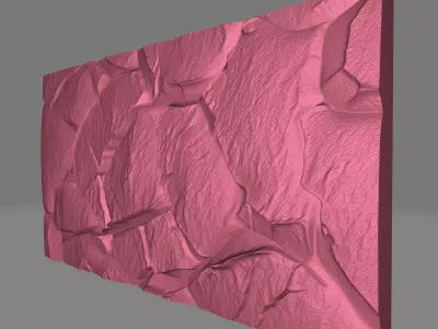 Dry Stacked Boulder Wall Geometry 3D print model