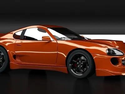 TOYOTA SUPRA Free low-poly 3D model
